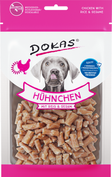 Лакомства для собак Dokas Куриные снеки с рисом и сезамом, 70 г 6786096 фото