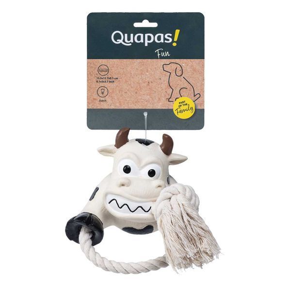 Игрушка для собак Quapas! Dog Toy Fun Cow with rope Q17685 фото