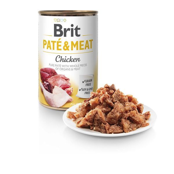Влажный корм Brit Care Pate & Meat для собак, с курицей, 400 г 100859/100073/0281 фото