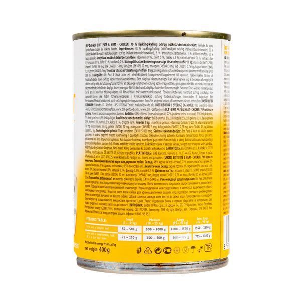 Влажный корм Brit Care Pate & Meat для собак, с курицей, 400 г 100859/100073/0281 фото