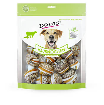Лакомства для собак Dokas Жевательные косточки с рыбьей кожей, 250 г 6787412 фото