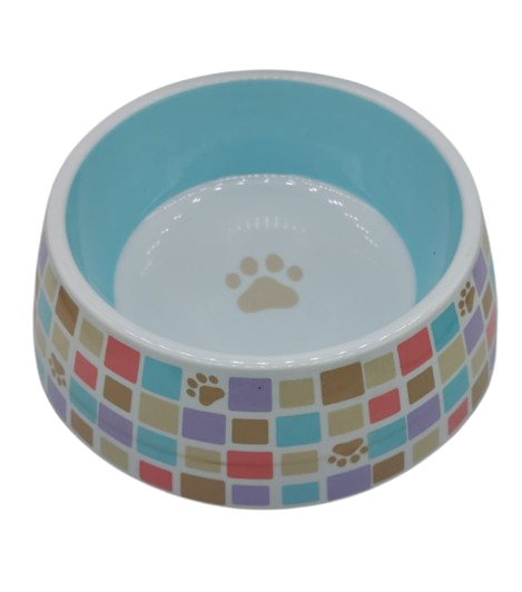 Меламінова миска для собак Derby AH002 Squares & paws AH002-S фото