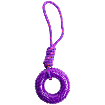 Іграшка для собак Derby Dog Tug Toy у вигляді пончика та мотузки PT0222-purple фото
