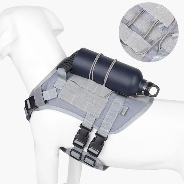 Нейлоновый тактический жилет для собак Nylon Heavy Duty Dog Tactical Vest Grey HK-HP-66-M фото