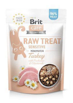 Лакомства для кошек Brit Raw Treat Sensitive Freeze-dried с индейкой, 40 г BC_112191 фото