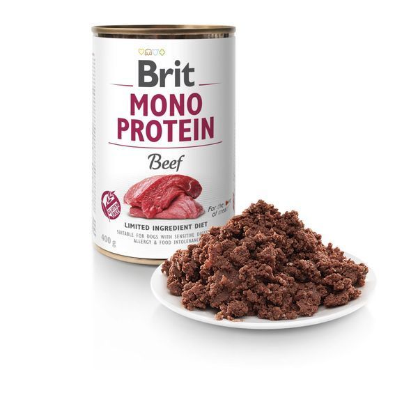 Влажный корм Brit Mono Protein Beef для собак, с говядиной, 400 г 100831/100057/9766 фото