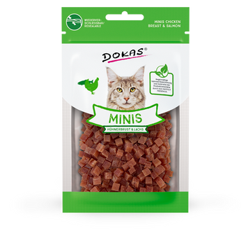 Лакомство для котов Dokas Minis с куриной грудкой и лососем, 30 г 9110232 фото