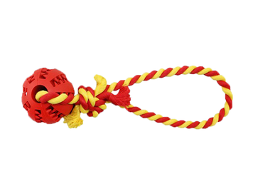 Іграшка для собак Derby Rubber Dog Chew Toy with Rope PT0200-4-S-red фото