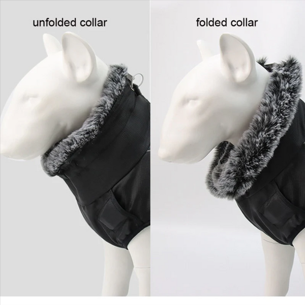Світловідбиваюча зимова товста куртка для собак Black/Grey 4207 0000 90-77-7 фото