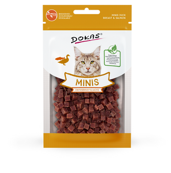 Лакомство для котов Dokas Minis с утиной грудкой и лососем, 30 г 9110233 фото