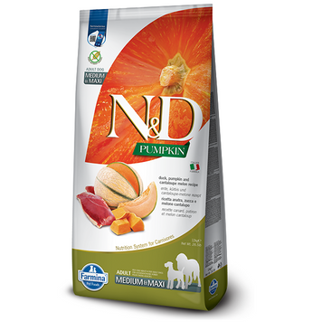 Сухий корм для собак середніх та великих порід Farmina N&D Grain Free PUMPKIN ADULT MEDIUM & MAXI з качкою та динею 168803 фото