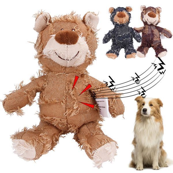 Мягкая игрушка для собак Chew Squeak Plush Bear с пищалкой FMK20010 фото