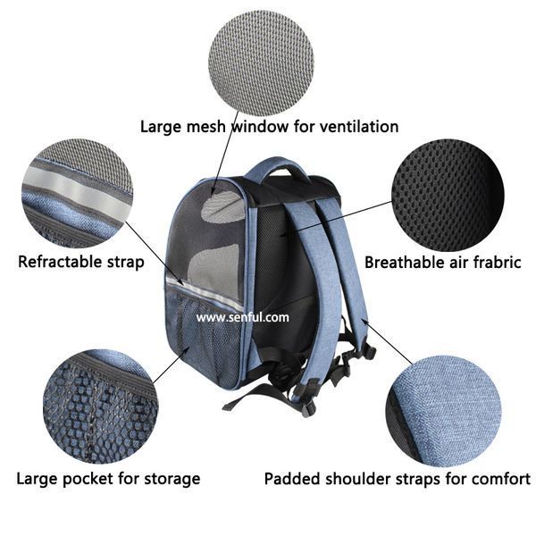 Рюкзак для домашніх тварин SENFUL 2-in-1 Deluxe Pet Backpack SBC5215 SBC5215_1 фото