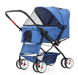Складний візочок для домашніх тварин Pet Stroller with Storage Basket Blue CWTC848161 фото 1