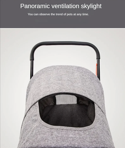 Складний візочок для домашніх тварин Pet Stroller with Storage Basket Red CWTC848162 фото
