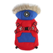 Зимовий жилет для собак з капюшоном та хутром Derby Red/Blue 3TAQ1176-S фото 2