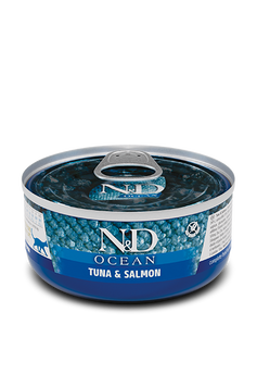 Вологий корм для кішок Farmina N&D Grain OCEAN TUNA AND SALMON, беззерновий, тунець, лосось 70 г 179462 фото