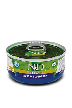 Вологий корм для кішок Farmina N&D Grain Free PRIME LAMB ADULT беззерновий з ягням, чорницею 70 г 160600 фото
