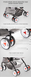 Складная коляска для домашних животных Pet Stroller with Storage Basket Grey CWTC848163 фото 8