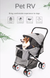 Складная коляска для домашних животных Pet Stroller with Storage Basket Grey CWTC848163 фото 3