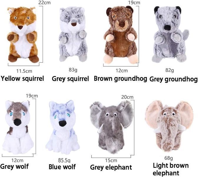 М'яка іграшка для собак Animal Shape Dog Plush Toy - Brown Squirrel DFX2001 фото