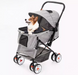 Складная коляска для домашних животных Pet Stroller with Storage Basket Grey CWTC848163 фото 2