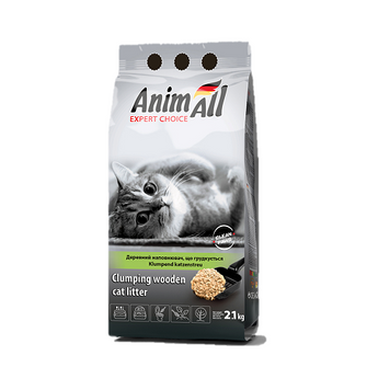 Деревний наповнювач AnimAll Expert Choice комкуючий 2,1 кг 136622 фото