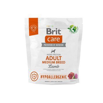 Сухой корм Brit Care Dog Hypoallergenic Adult Medium Breed для собак средних пород, гипоаллергенный с ягненком, 1 кг BC_172214 фото