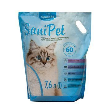 Наполнитель для кошачьего туалета Природа Sani Pet силикагелевый, 7,6 л PR243421_Спеццена фото
