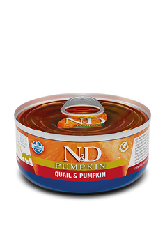 Вологий корм для кішок Farmina N&D Grain Free PUMPKIN QUAIL ADULT беззерновий з гарбузом, перепелом 70 г 160605 фото