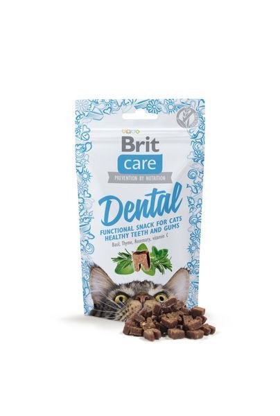 Функциональные лакомства Brit Care Dental с индейкой для котов, 50г 111263/1371 фото