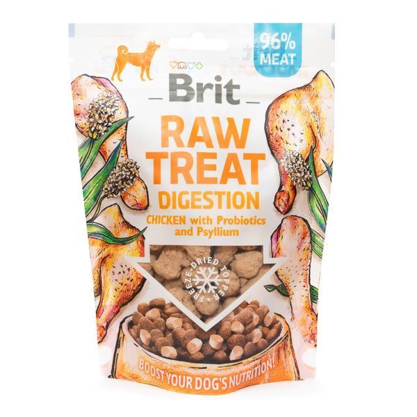 Лакомство для собак Brit Raw Treat freeze-dried Digestion для пищеварения, курица, 40 г BC_112131 фото