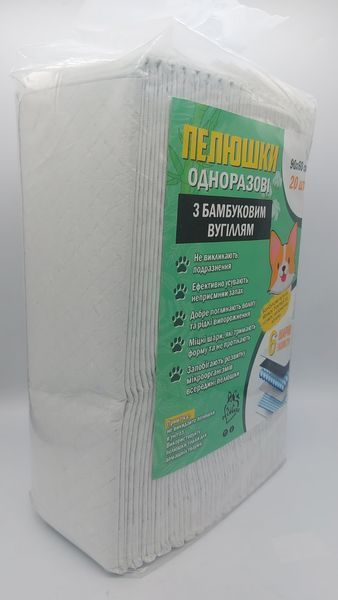 Одноразовые пеленки для собак Pelushka с бамбуковым углем 80923 фото