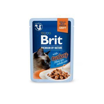 Корм вологий Brit Premium Delicate Fillets in Gravy Turkey для котів філе в соусі індичка 85 г BP_101131 фото