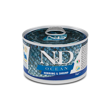 Вологий корм для собак малих порід Farmina N&D Grain Free OCEAN ADULT MINI з оселедцем, тріскою, тунцем та креветкою 178936 фото