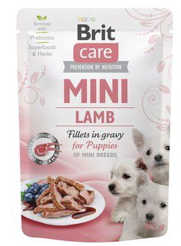 Влажный корм Brit Care Mini для щенков, из филе ягненка в соусе, 85 г 100911/100216/4418 фото