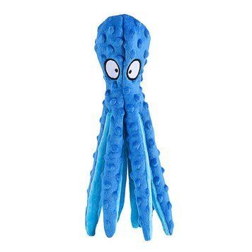 М'яка іграшка для собак Octopus Shaped Crinkle Dog Plush Toy HGB-blue фото
