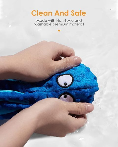 М'яка іграшка для собак Octopus Shaped Crinkle Dog Plush Toy HGB-blue фото