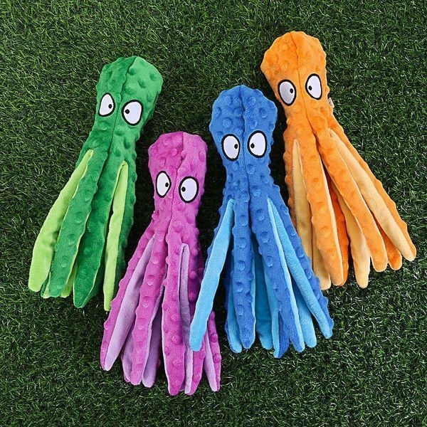 М'яка іграшка для собак Octopus Shaped Crinkle Dog Plush Toy HGB-blue фото