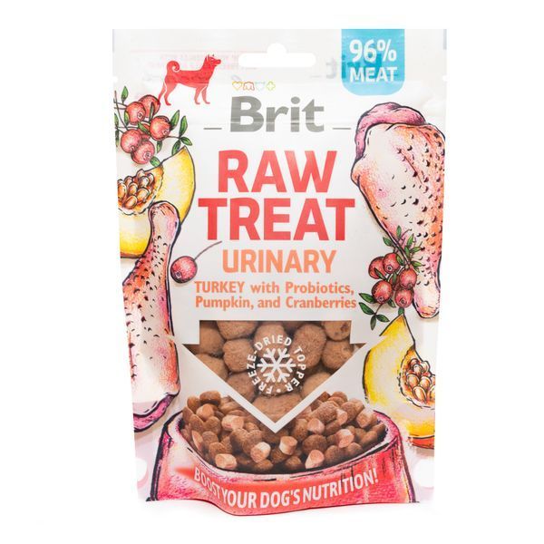 Лакомство для собак Brit Raw Treat freeze-dried Urinary для профилактики мочекаменной болезни, индейка, 40 г BC_112134 фото