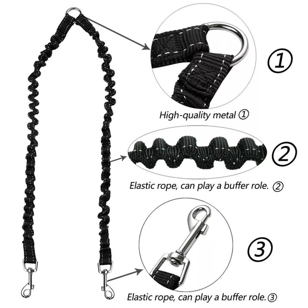 Повідець для 2-х собак Derby Dog Double Leash 195987689910 фото