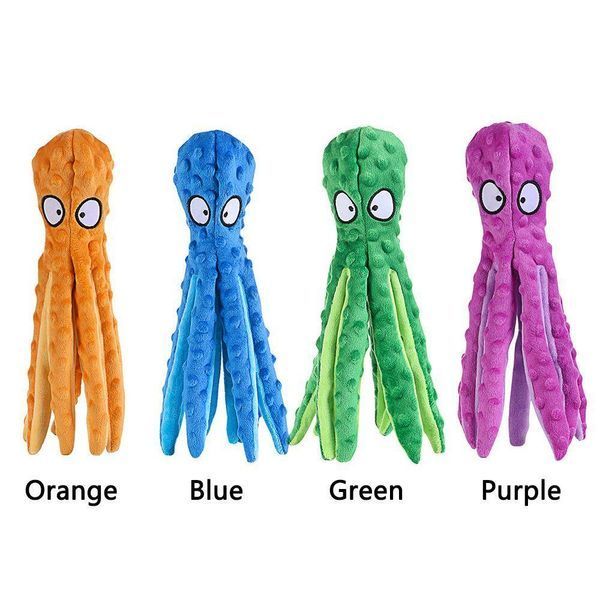 М'яка іграшка для собак Octopus Shaped Crinkle Dog Plush Toy HGB-blue фото
