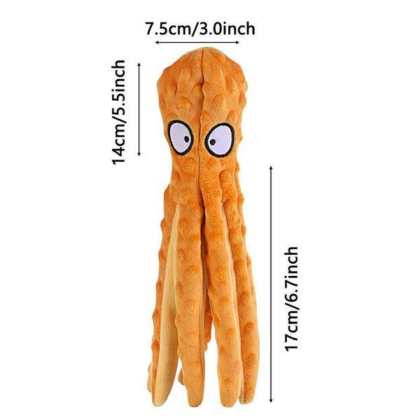 М'яка іграшка для собак Octopus Shaped Crinkle Dog Plush Toy HGB-blue фото
