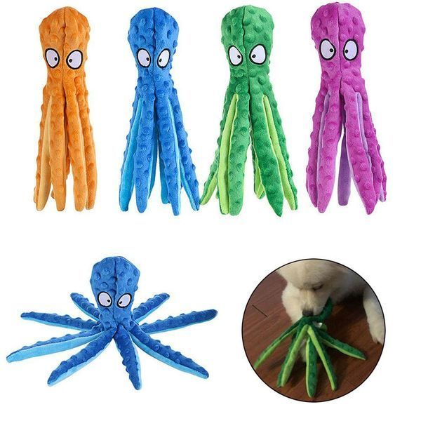 М'яка іграшка для собак Octopus Shaped Crinkle Dog Plush Toy HGB-blue фото