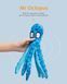 М'яка іграшка для собак Octopus Shaped Crinkle Dog Plush Toy HGB-blue фото 8