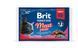 Набор влажных кормов Brit Premium Cat Pouch &laquo;Мясная тарелка&raquo; для котов, 4 шт х 100 г 100277 /506262 фото 1