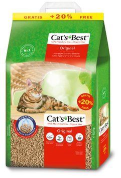 Наполнитель Cat&rsquo;s Best Original для кошачьего туалета, древесный, 10+2 л/5,2 кг JRS319116/1163 фото