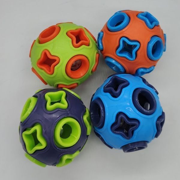 Великий двоколірний м'яч, що світиться Bonny four-corner flash ball JH-6042-A-blue фото