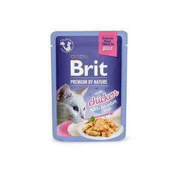 Корм вологий Brit Premium Delicate Fillets in Jelly Chicken для котів філе в желе курка 85 г BP_101136 фото