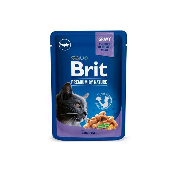 Набор влажных кормов Brit Premium Cat Pouch &laquo;Семейная тарелка&raquo; для кошек, ассорти из 4 вкусов, 12 шт х 100 г 100278 /506255 фото